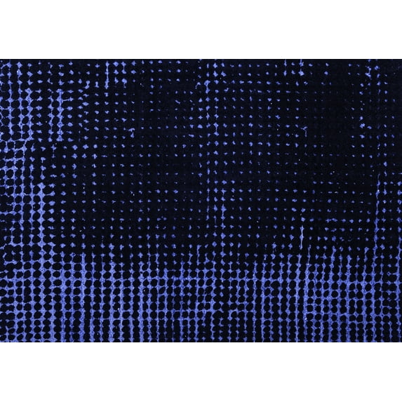 Ahgly Company Machine Washable Indoor Rectangle Abstract Blue Modern Area Rugs, 7' x 10'