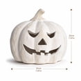 thumbnail image 3 of Halloween Pumpkin Lantern Decor Jack O Lantern, Handcrafted Resin Pumpkin with Flameless Candle, Vintage Rustic Fall Decoration for Porch, Patio, Shelf and Table, 3 of 6