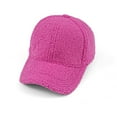 thumbnail image 6 of QLEICOM Baseball Cap,Hats for Women,Solid Color Baseball Cap for Women with Sherpa Lining and Thickened Construction for Outdoor Winter Wind Protection Hot Pink, 6 of 7