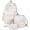White Blue, variant on Coquette bow backpack, cute kawai 3pcs large capacity backpack, with Built-in Organizer beautiful daily backpack