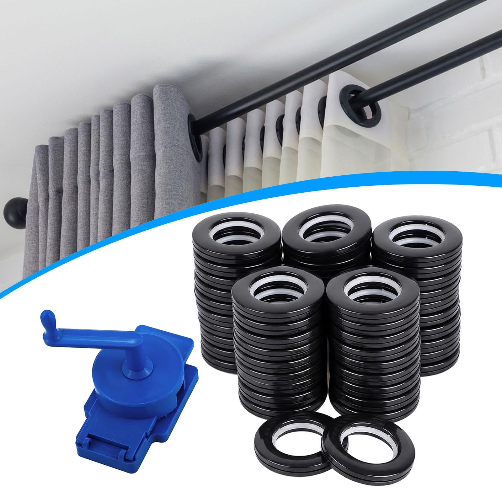 Axioma Polypropylene Rotary Curtain Grommet with Roman , Manual, , 50-pack Grommets for black