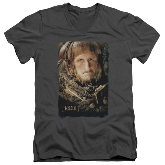 The Hobbit Ori S/S Adult V-Neck T-Shirt Charcoal