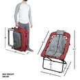 thumbnail image 3 of Zenithen Foldable Rectangular Air Mesh Outdoor Indoor Bungee Gaming Dorm Chair, Burgundy/Grey, 3 of 5