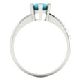 thumbnail image 4 of 1.5 ctw Solitaire Anniversary Ring for Women | Pear Cut Simulated Turquoise | Hyperallergenic Solid 18K White Gold, 4 of 5