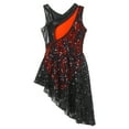 thumbnail image 3 of YONGHS Kids Girls Sequins Lace Ballet Lyrical Dance Dress Latin Rumba Dancewear, 3 of 7