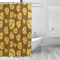 thumbnail image 2 of Coolnut Cute Poop Pattern Bath Shower Curtain Liners 72x72in Polyester Waterproof Bath Curtains with Hooks, 2 of 5