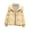 Yellow, variant on Women's Winter Puffer Coat Short Loose Jacket Long Sleeved Casual Stand Up Collar Jacket