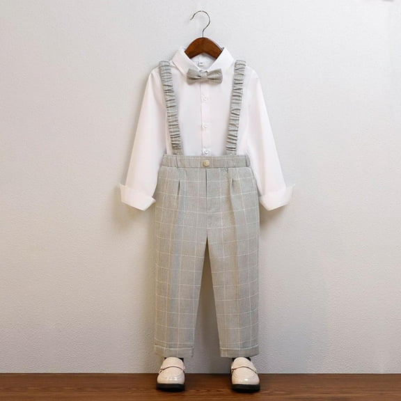 purcolt Boys Formal Suit Dress Pants Straight Leg Slim Fit Flat Front School Uniform Pants Trousers for Toddler Kids Children