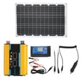 thumbnail image 4 of Solar Inverter System Kit 300W Modified Sine Wave Inverter 18W 18V Solar Panel 30A 12V 24V Solar Controller Kit Yellow 12V to 220V, 4 of 14