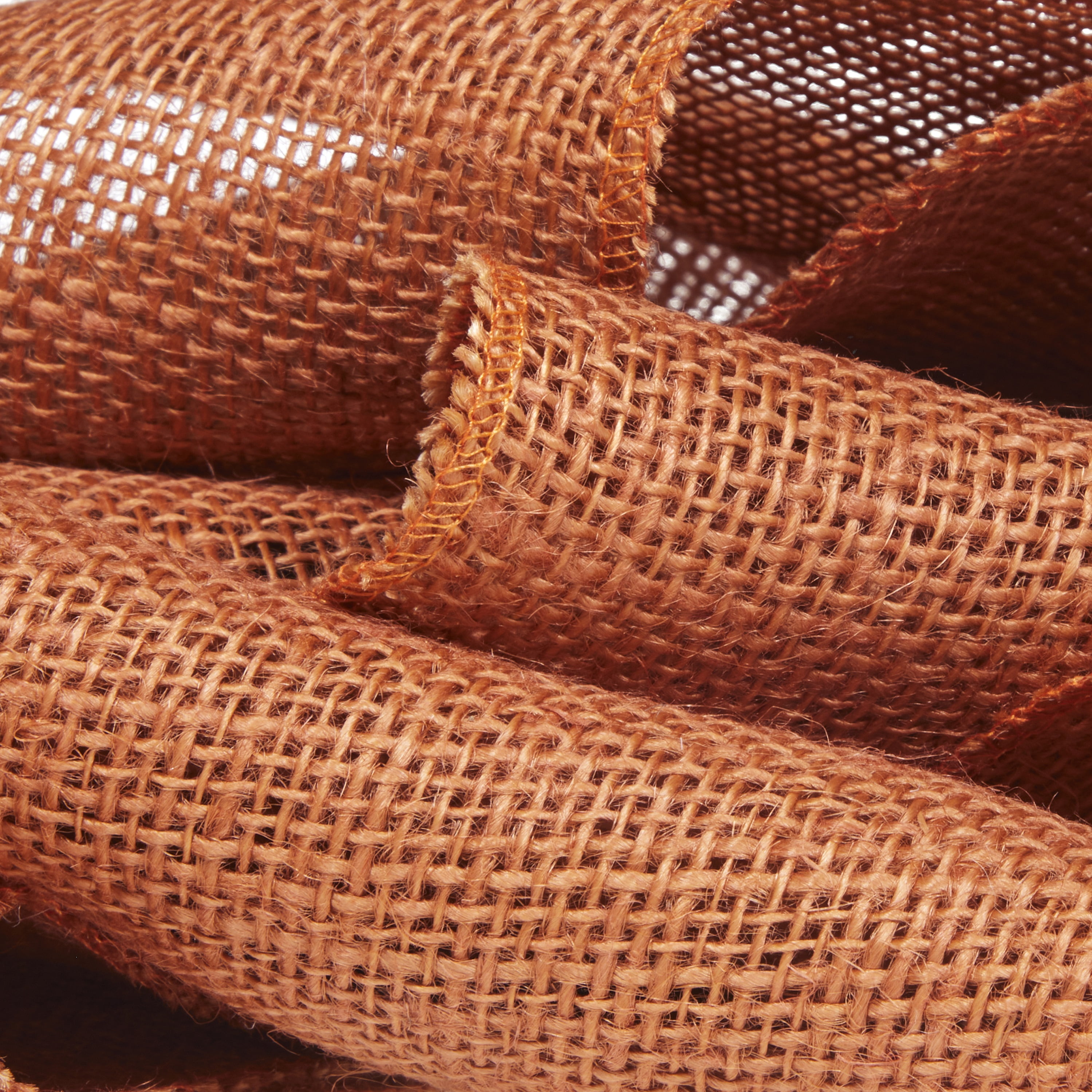 Love, Laugh, Craft Jute Burlap Roll Precut, Finished Edges, 6"W x 5-Yards, Orange