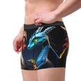 thumbnail image 3 of KLL Playful Colorful Dragons Flowers Men's Cotton Boxer Briefs Underwear-Medium, 3 of 7