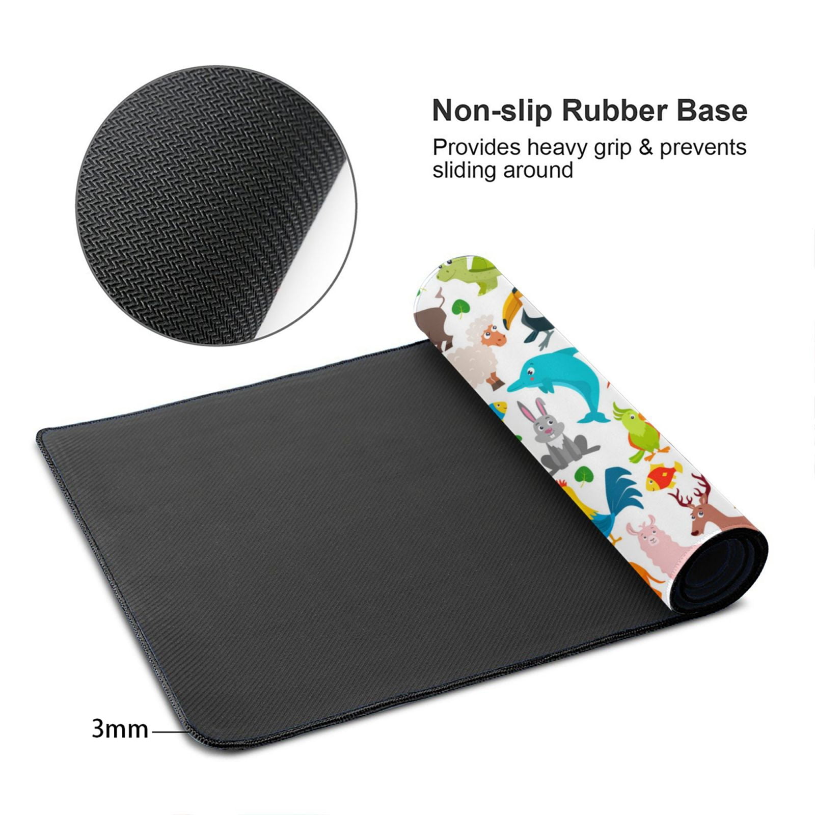 Kdxio Animals Print Large Gaming Mouse Pad,Non-Slip Base,Water Resist Keyboard Pad for Gamer,Office & Home,29.5 x 15.8 in