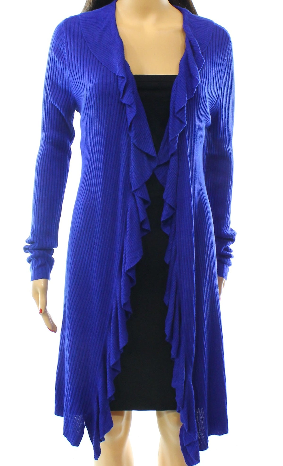 cobalt blue cardigan sweater