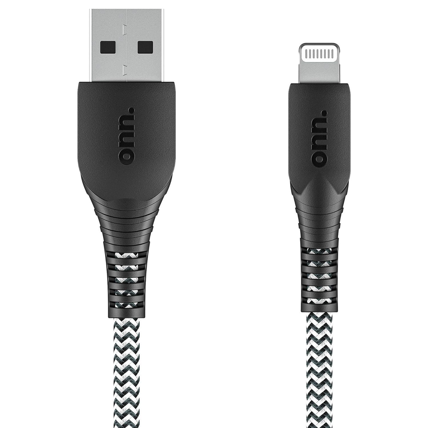 Câble tressé Lightning vers USB-A de 1,8 m/6 pi de Onn. Transfère pendant chargement