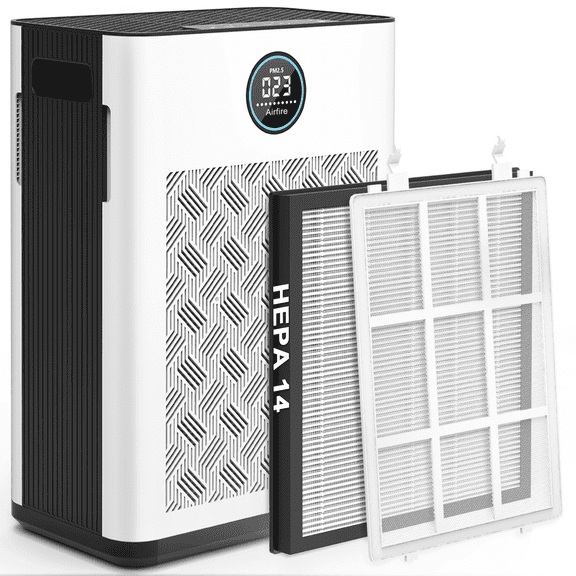 2026 Upgraded Air Purifier for Home Large Room 2300Ft² with Washable Pre-filter, H14 True Hepa Air Purifiers for Bedroom with Timer, 22dB Sleep Mode, for Pets Hair Pollen Odor Dander Dust Wildfire