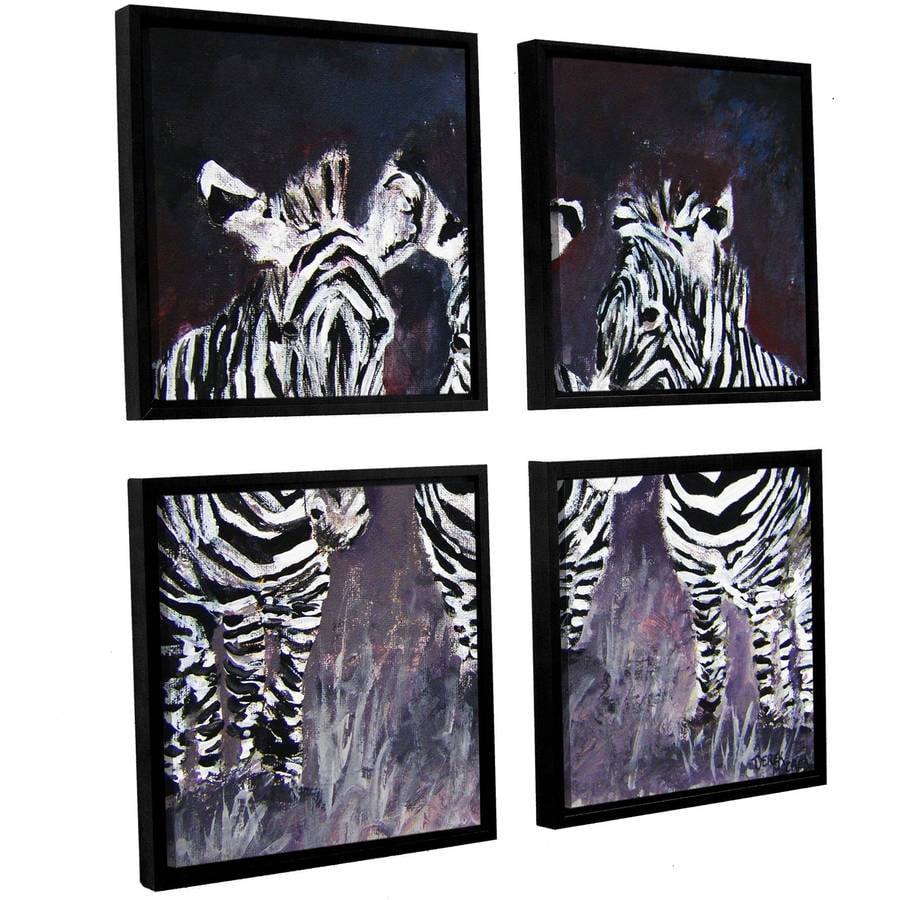 A646 Black White Geometric Horse Funky Animal Canvas Wall Art  Picture Prints 