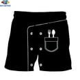 thumbnail image 2 of SONSPEE 3D Print Fun Cosplay Kitchen Chef Uniform Men's Shorts Summer Popular Hot Sale Cool Outdoor Party Drawstring Short Pants, 2 of 2