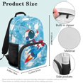 thumbnail image 7 of Jeiento Kids Backpack and Lunch Box Set 17 Inch 4 Piece Rocket Astronaut Back to School Supplies with Padded Straps, Includes Pencil Case, Bookmarks for Elementary Boys, 7 of 7