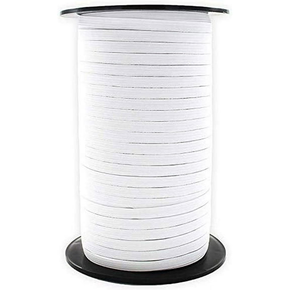 Soft Elastic 1/4'' Wide 50 Yards - White- 50 Yards