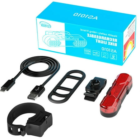 led bike tail light usb rechargeable bicycle rear cycling warning lamp waterproof rotatable safety flashlight