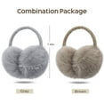 thumbnail image 4 of Loritta 2 Pcs Winter Earmuffs for Women Fluffy Cute Ear Muffs for Winter Gray and Brown, 4 of 6
