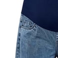 thumbnail image 5 of YUANxueke Maternity Jeans for Women Straight Wide Leg Pregnancy Denim Pants Over The Belly Stretchy Jeans,Dark Blue,M, 5 of 5