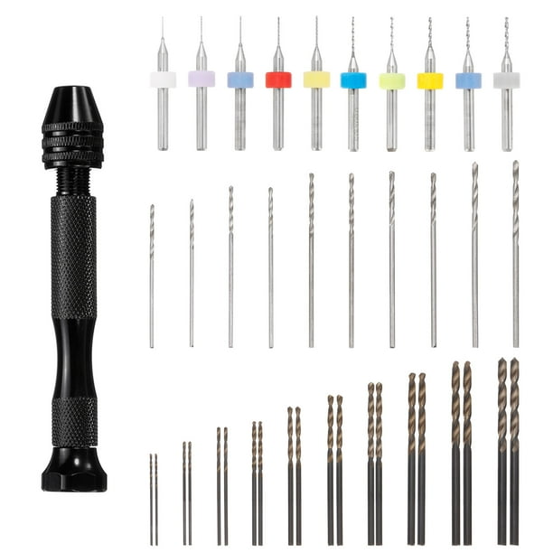 Hand drill with bits outlet