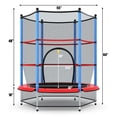 thumbnail image 2 of Patiojoy Trampoline Rond pour Enfants avec Lit Combiné, Trampoline avec Filet de Sécurité, Bleu, 2 of 6