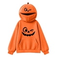 thumbnail image 7 of Halloween sweatshirt kids, long sleeve Halloween hoodie for children, Long Sleeve Pullover Hooded Top with Front Pocket fall sweatshirt kids, 7 of 7