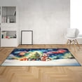 thumbnail image 2 of Merry Christmas and Happy New Year Santa Alaskan Malamute Holiday Xmas Winter Indoor Rug Alaska Mal Dog Lovers Gifts Carpet Living Bed Room Sofa Home Decor - 00024, 2 of 5