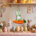thumbnail image 4 of Adorno colgante de zanahoria de conejo de Pascua • Decoración de muñeca sin cara • Fibra de poliéster suave • Decoración colgante para fiestas de Pascua al aire libre • 1 pieza, 4 of 9