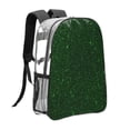 thumbnail image 3 of Gaeub Emerald Green Sparkling Print Clear Backpack ,Clear Transparent Backpack, PVC Bag with Side Pockets,for Concert, Beach, Work, Travel & Sporting, 3 of 7