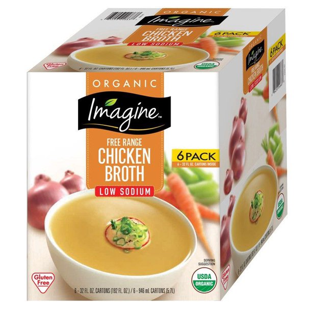 Product of Imagine Organic LowSodium Chicken Broth 6 Ct. 32 oz