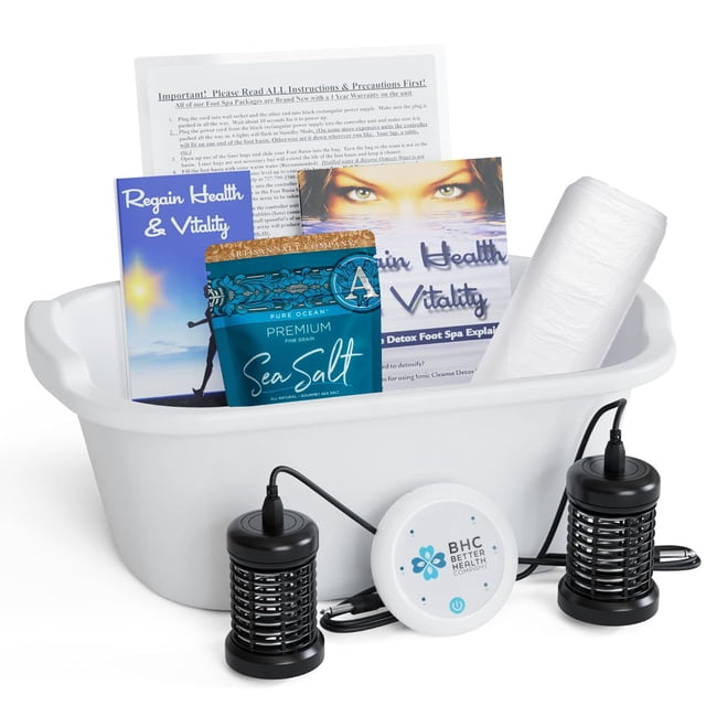 Máquina de baño iónico para pies Detox Better Health, cubeta de 12 qt
