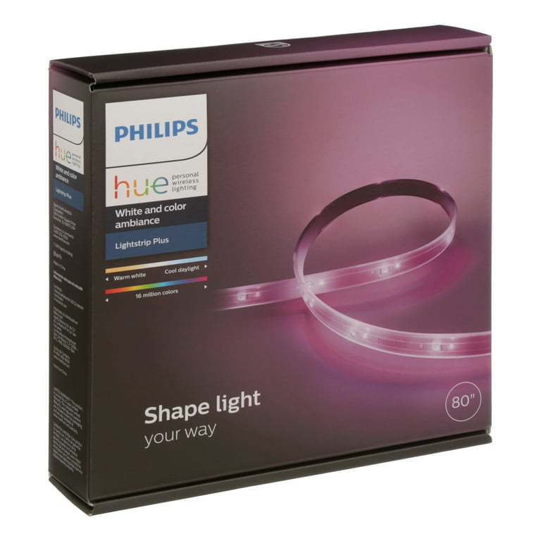 Philips Hue White and Color Smart Lightstrip Plus, 2m LED - Walmart.com