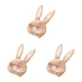 thumbnail image 4 of VONKY Cute Rabbit Hat with Adjustable Ears Warm Animal Soft Plush Light Brown 55cm 3Set, 4 of 6