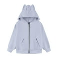 thumbnail image 4 of KAUOD Zip up Hoodies for Teen Girls Oversized Cotton Long Sleeve Sweatshirts Tween Kids Soft Cute Hoodie Tops Clothes, 4 of 4