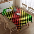 thumbnail image 2 of Rainbow Color Checkered Pattern Rectangle Tablecloth 60"x84",Waterproof Polyester Rectangle Table Cloth, Wipeable Spillproof Polyester Tablecloth for Dining, Camping, Indoor and Outdoor, 2 of 5