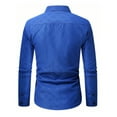 thumbnail image 5 of JXMVOJ Men's Casual Business Solid Color Long Sleeve Shirt, Cotton Fabric, Lightweight Breathable Design, Versatile for Daily, Party, Beach Outfits, 5 of 6