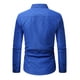 thumbnail image 4 of pstuiky Camisas para hombre de manga larga, Camisa informal de manga larga con solapa y botones de color liso para hombre. camisetas de hombre l, 4 of 5