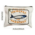 thumbnail image 3 of Qocolhg jusqu'à 50 % de Rabais Liquidation Soins Personnels et Beauté! Petite Trousse Cosmétique Motif Sardine Sac de Voyage Sac de Rangement Tissu Série de Rangement pour Rouges à Lèvres Trousse de Rangement pour Cosmétiques, Cadeaux pour Femmes, 3 of 3