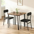 thumbnail image 1 of Modern 3-Piece Dinette/Bistro Set for 2: Square Kitchen Table with Storage Shelf & Upholstered Chairs, Compact Metal Frame for Small Spaces and Breakfast Nooks, 1 of 8