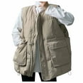 thumbnail image 2 of Parkas de manga larga para mujer, moda de manga larga, botones, color liso, abrigo casual para salir, cárdigan, parkas, abrigo para mujer, 2 of 4