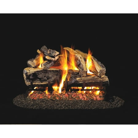 

Real Fyre Charred Rugged Split Oak Vented Gas Log Set with Burner