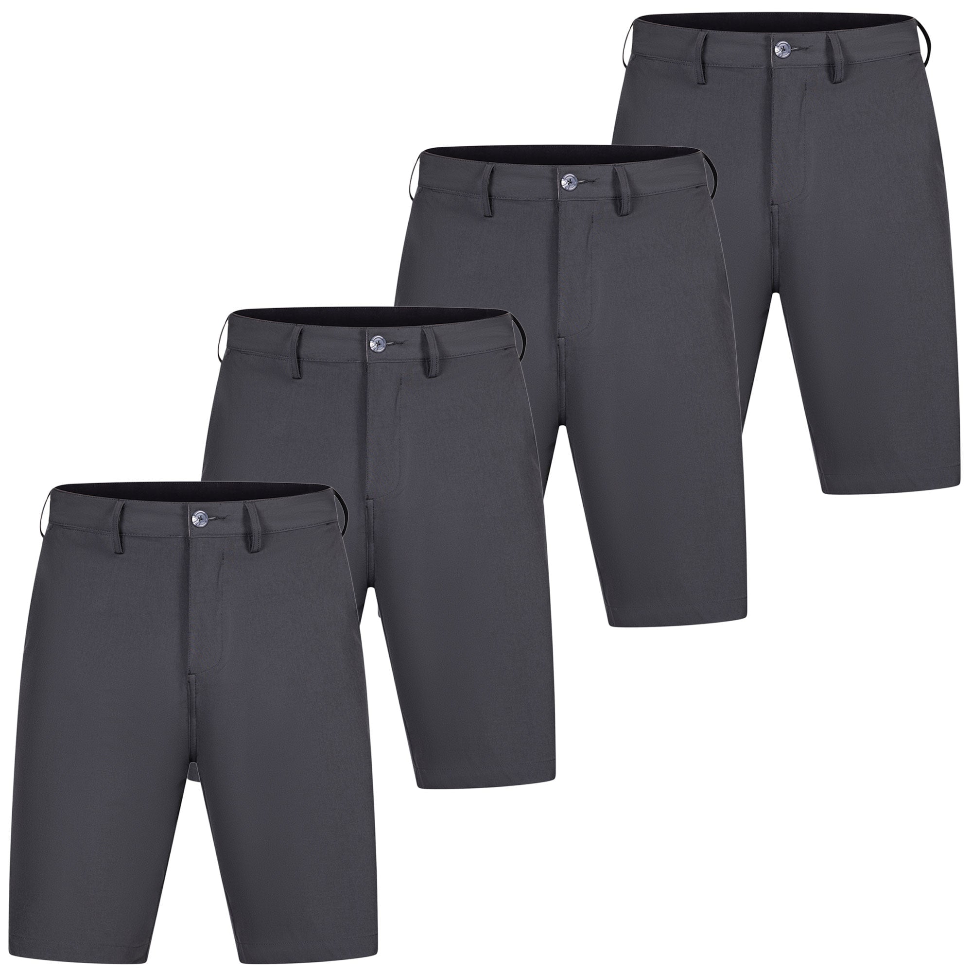 Mens 4 Pack Hybrid Golf Board Shorts For Mens Quick Dry Swim Trunks