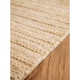 thumbnail image 4 of Rugsotic Carpets Hand Knotted Sumak Jute 2'6''x10' Runner Area Rug Contemporary Ivory J00012, 4 of 6