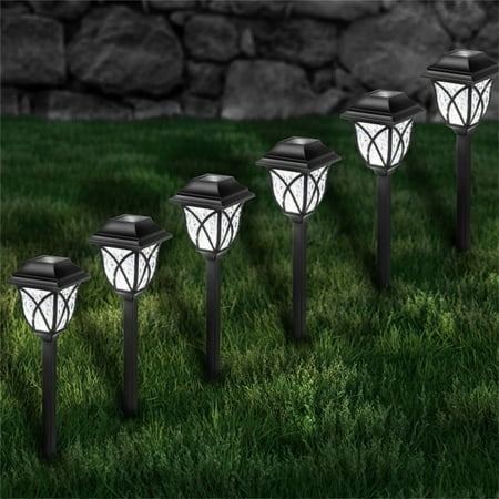 

VKEKIEO 6PC Solar LED Route Lighting Land Scape Lights Garden Decoration Light