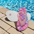 thumbnail image 3 of Psesaysky Purple Shiny Mermaid Print Flip Flops Girls Sandals Boys Unisex Summer Beach Non Slip Little/Big Kid Outdoor & Intdoor Size 11, 3 of 7