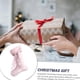 thumbnail image 5 of Media navideña de terciopelo | Calcetín navideño de terciopelo con nudo y cuerda decorativa con copos de nieve y estrellas | 15,75 x 7,48 pulgadas, colgante navideño para árbol de Navidad, ideal, 5 of 6