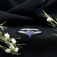 thumbnail image 6 of Rosec Jewels Natural Tanzanite Heart Shaped Engagement Ring - Tanzanite Diamond Ring - AAA Quality - with Jewelry Box, 925 Sterling Silver, US 4.00, 6 of 8
